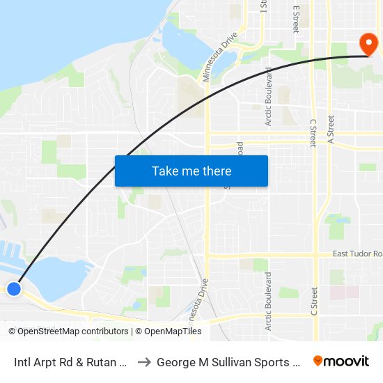 Intl Arpt Rd & Rutan Wnw to George M Sullivan Sports Arena map
