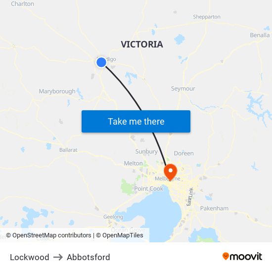 Lockwood to Abbotsford map