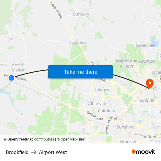 Brookfield to Airport West map
