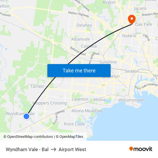 Wyndham Vale - Bal to Airport West map