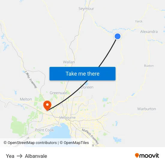 Yea to Albanvale map