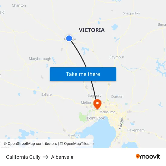 California Gully to Albanvale map
