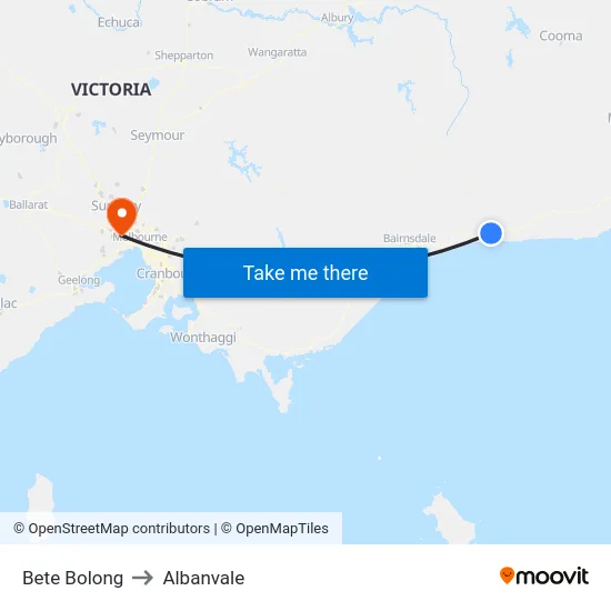 Bete Bolong to Albanvale map