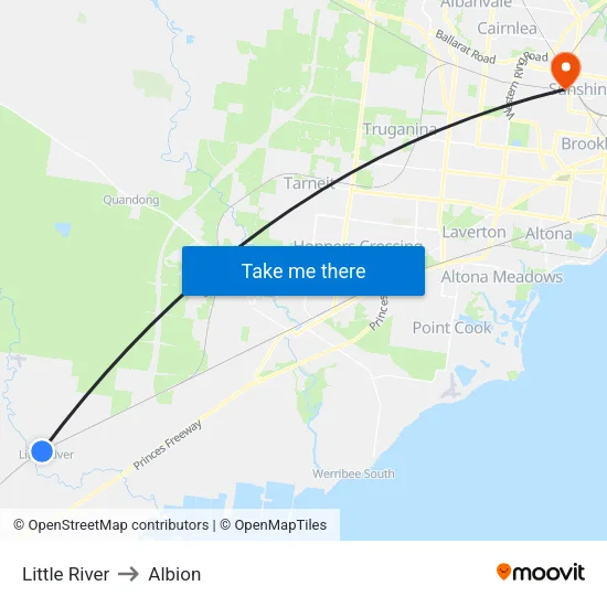 Little River to Albion map