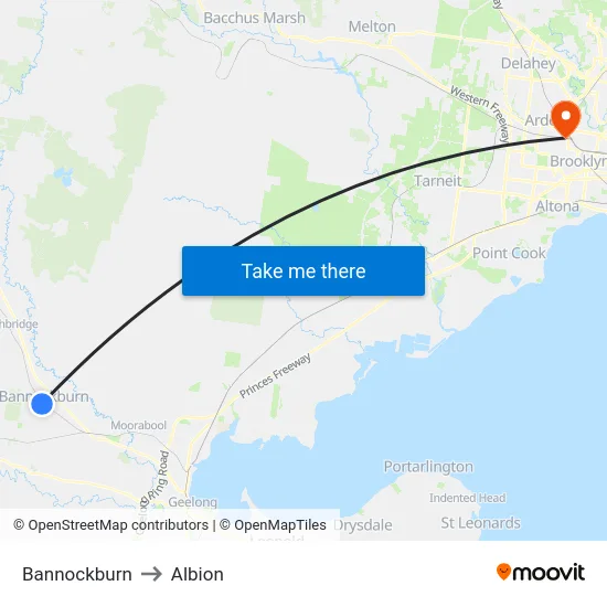 Bannockburn to Albion map