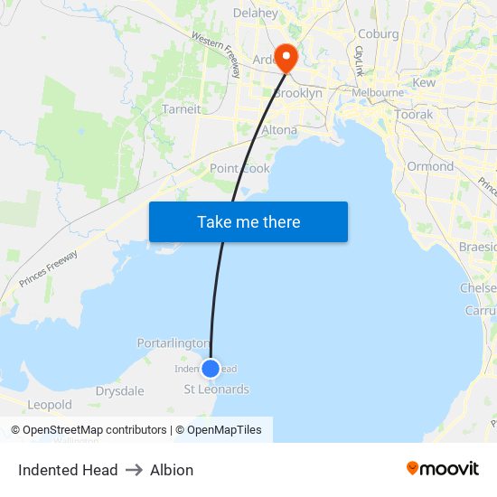 Indented Head to Albion map