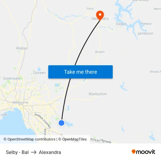 Selby - Bal to Alexandra map