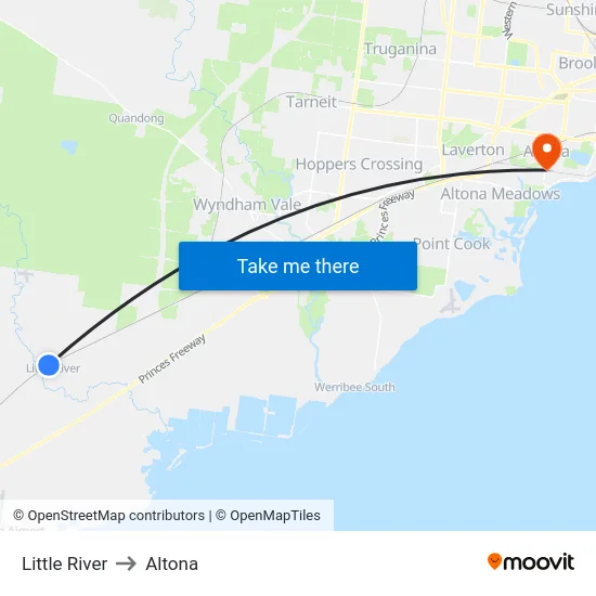 Little River to Altona map