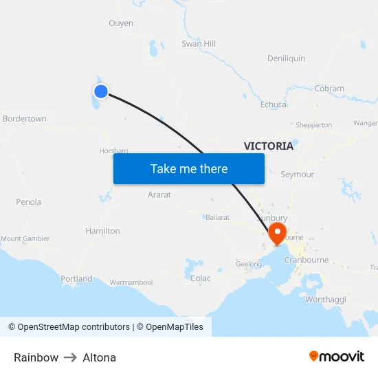 Rainbow to Altona map