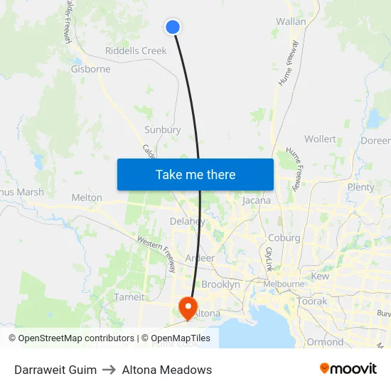 Darraweit Guim to Altona Meadows map