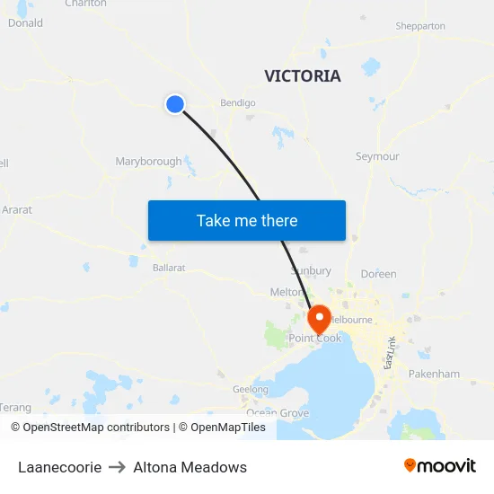 Laanecoorie to Altona Meadows map