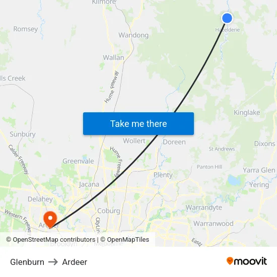 Glenburn to Ardeer map