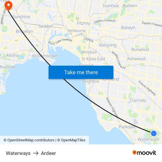 Waterways to Ardeer map