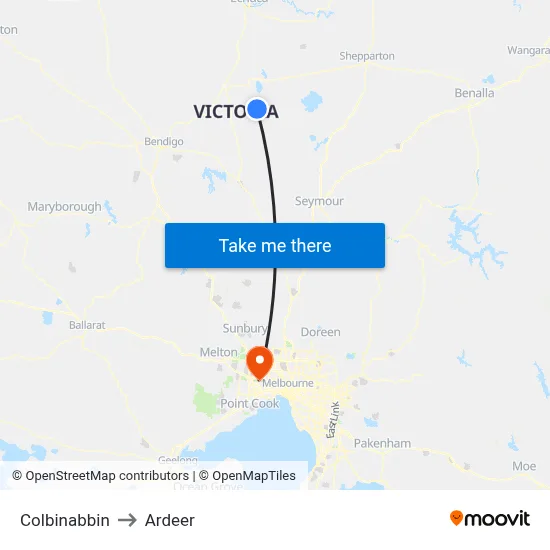 Colbinabbin to Ardeer map