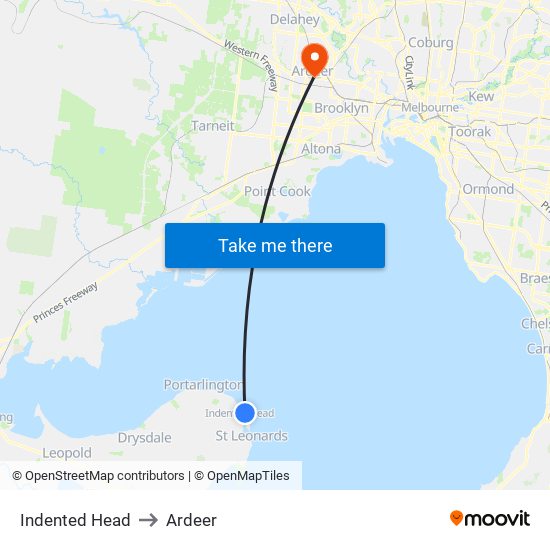 Indented Head to Ardeer map