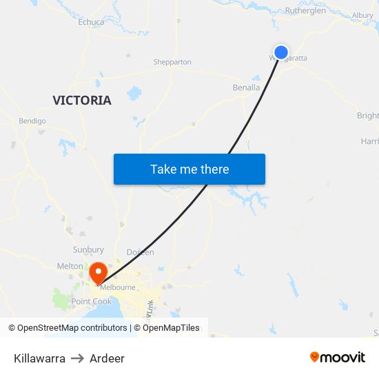 Killawarra to Ardeer map