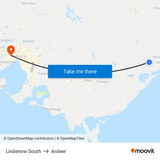 Lindenow South to Ardeer map