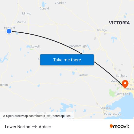 Lower Norton to Ardeer map