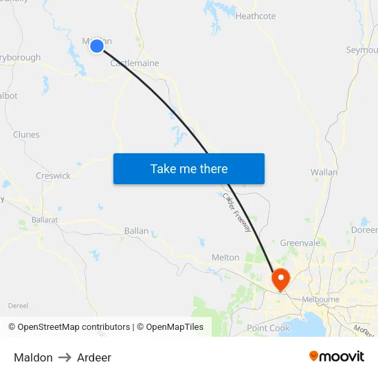 Maldon to Ardeer map