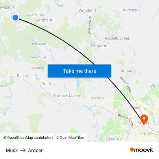 Musk to Ardeer map