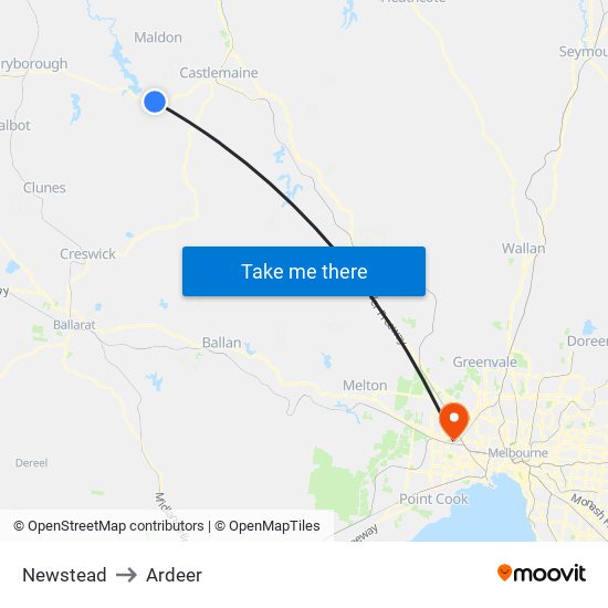 Newstead to Ardeer map