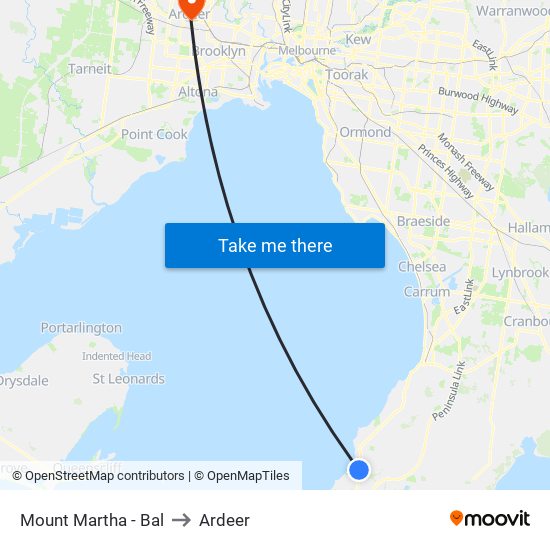 Mount Martha - Bal to Ardeer map