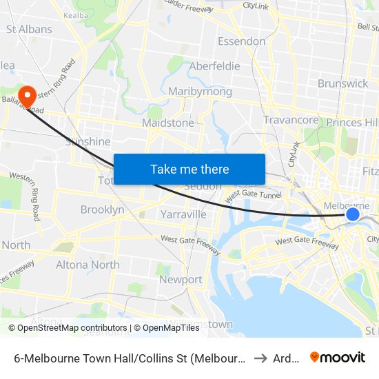 6-Melbourne Town Hall/Collins St (Melbourne City) to Ardeer map