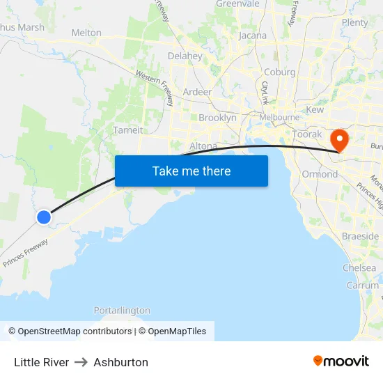 Little River to Ashburton map