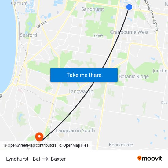 Lyndhurst - Bal to Baxter map