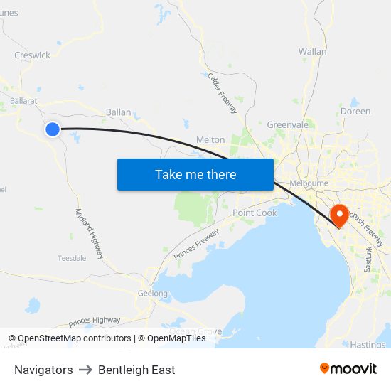 Navigators to Bentleigh East map