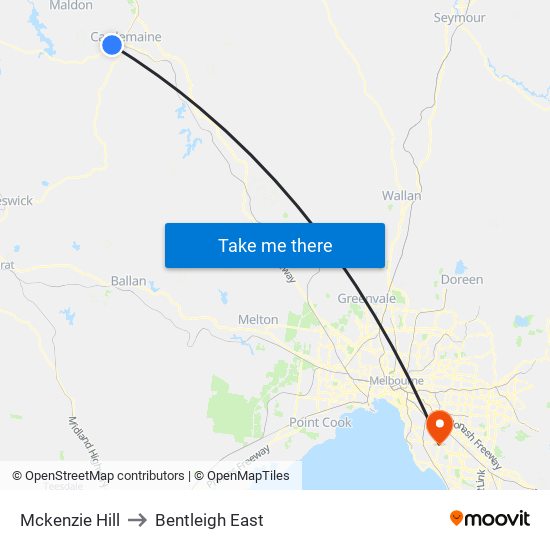 Mckenzie Hill to Bentleigh East map