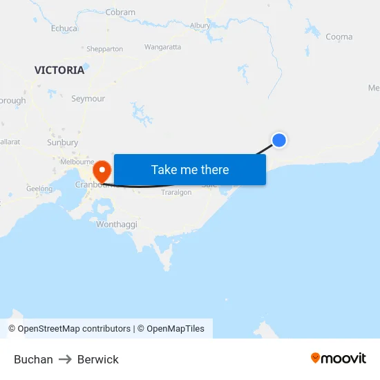 Buchan to Berwick map