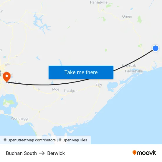 Buchan South to Berwick map
