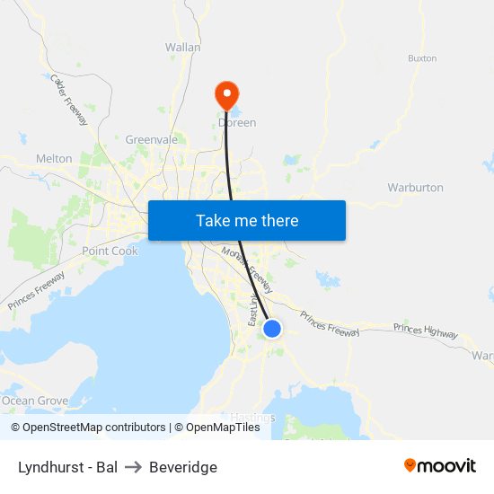 Lyndhurst - Bal to Beveridge map