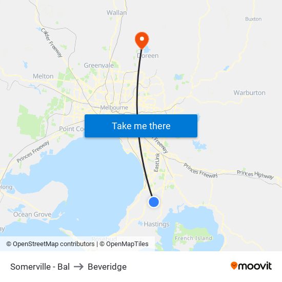 Somerville - Bal to Beveridge map