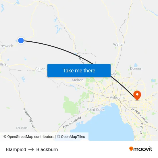 Blampied to Blackburn map