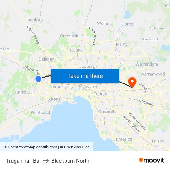 Truganina - Bal to Blackburn North map