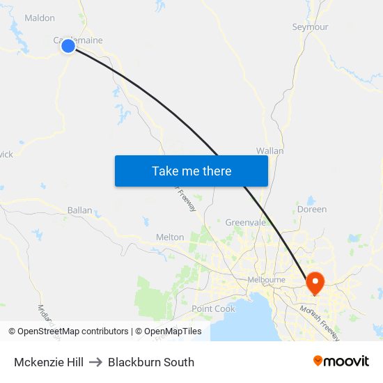 Mckenzie Hill to Blackburn South map