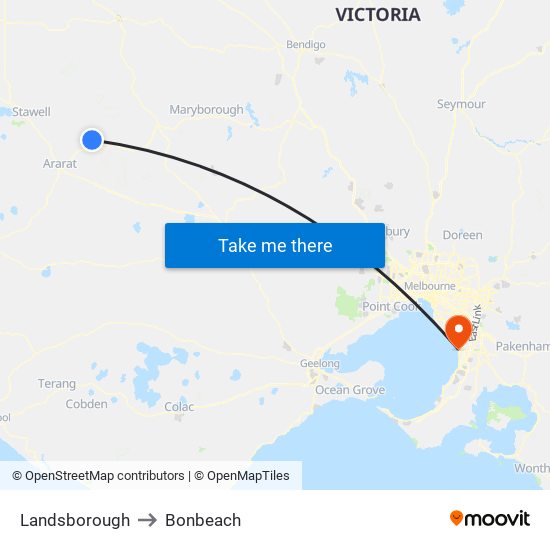 Landsborough to Bonbeach map