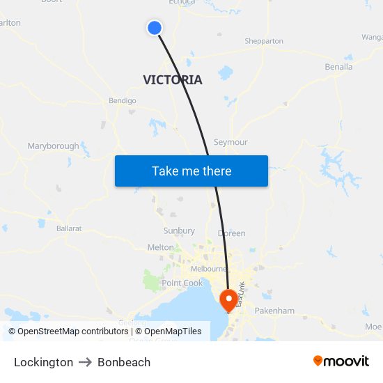 Lockington to Bonbeach map