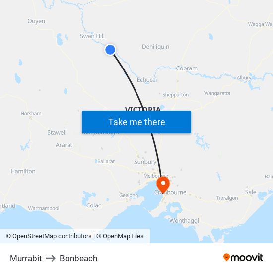 Murrabit to Bonbeach map