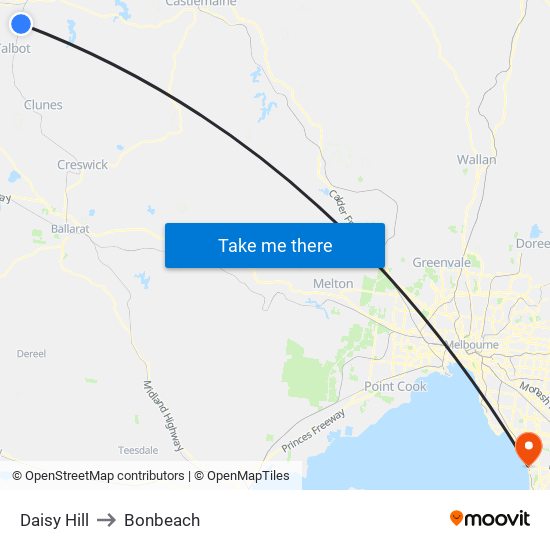 Daisy Hill to Bonbeach map