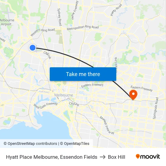 Hyatt Place Melbourne, Essendon Fields to Box Hill map