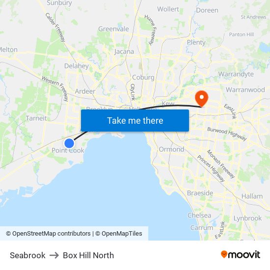 Seabrook to Box Hill North map