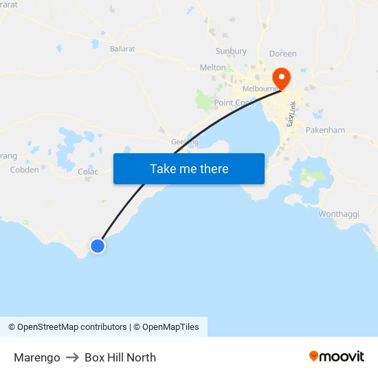 Marengo to Box Hill North map