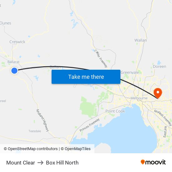 Mount Clear to Box Hill North map