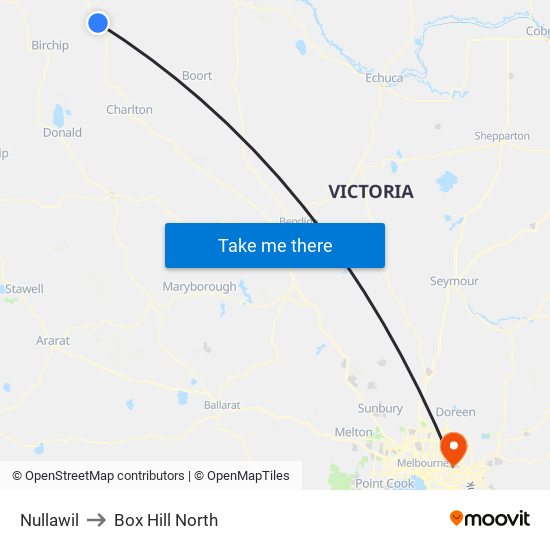 Nullawil to Box Hill North map