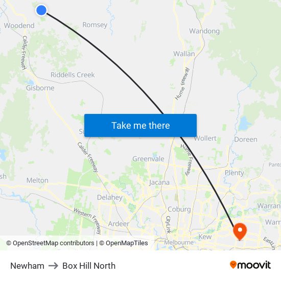 Newham to Box Hill North map