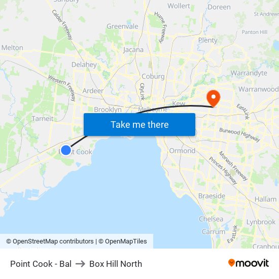 Point Cook - Bal to Box Hill North map