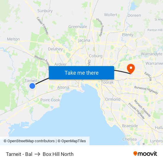 Tarneit - Bal to Box Hill North map